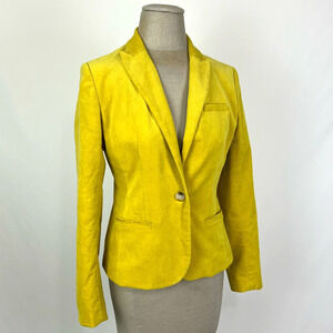 Banana Republic Chartreuse Green/Yellow Corduroy Fitted Blazer 6